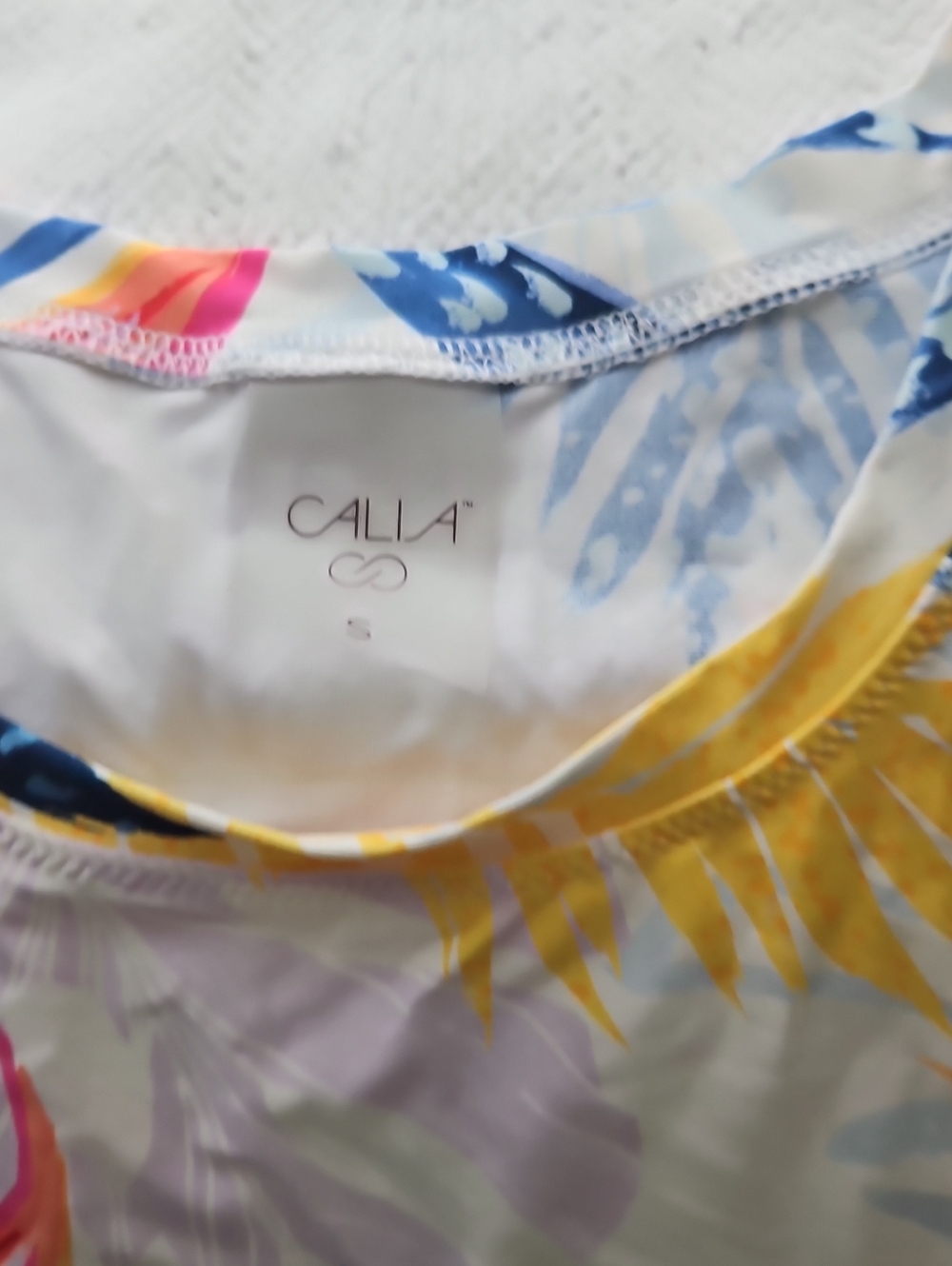CALLIA Women's Floral Print Yellow Shell Top